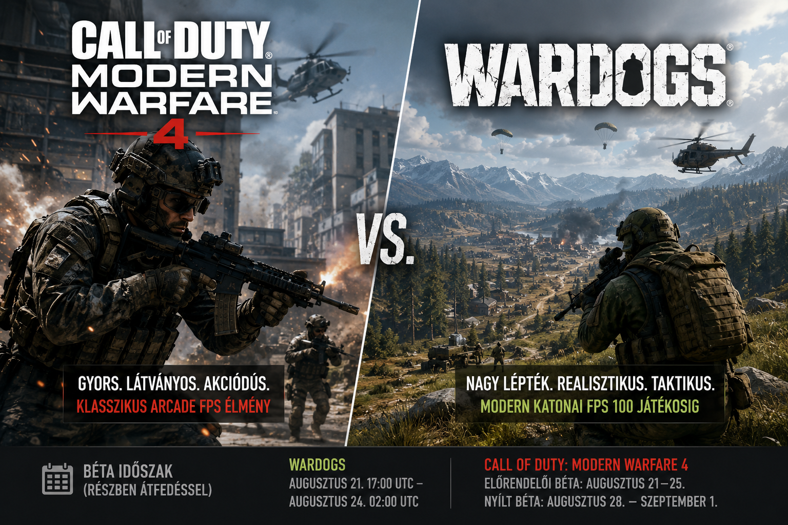 Wardogs vs. Modern Warfare 4 – Két teljesen különböző FPS csap össze ezen a hétvégén